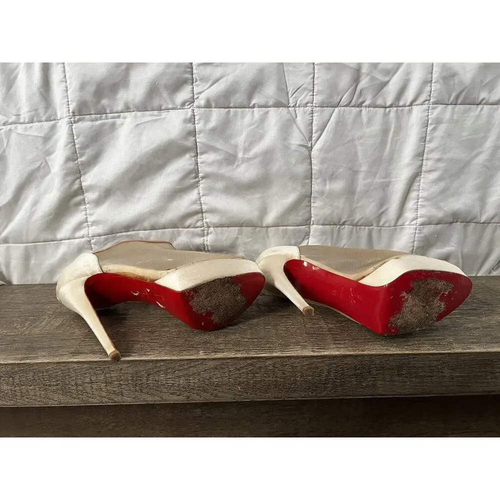 Louboutin Heels Peep Toe size 40 - Picture 6 of 8